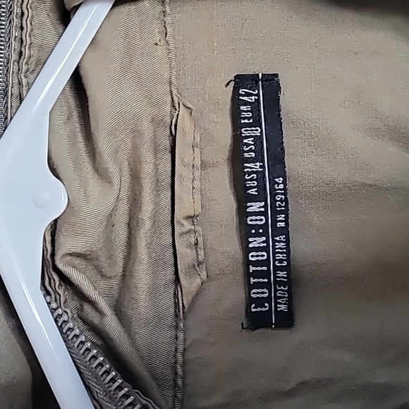 Cotton On 100% Cotton Full Zip Hooded Utility Jacket Size 10 - Picture 3 of 7